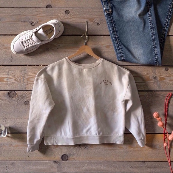 Rylee + Cru Women's Neutral Tie-Dye Sweatshirt | Size L - Picture 11 of 12